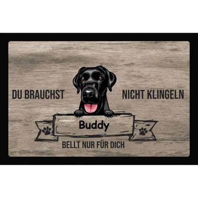 Fußmatte „Du brauchst nicht klingeln“ mit Labrador Retriever-Motiv, Motiv 2