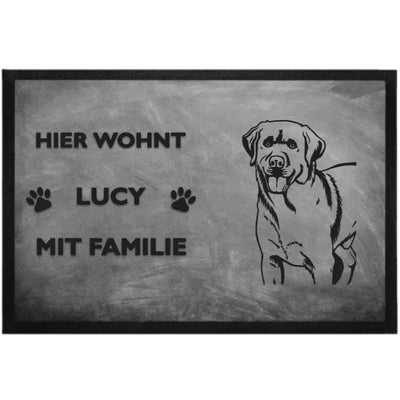 Fußmatte „Hier wohnt“ mit Labrador Retriever-Motiv, Motiv 2