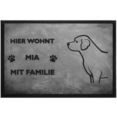 Fußmatte „Hier wohnt“ mit Labrador Retriever-Motiv, Motiv 3