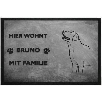Fußmatte „Hier wohnt“ mit Labrador Retriever-Motiv, Motiv 4