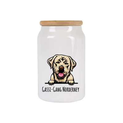 Leckerlidose mit Labrador Retriever-Motiv, Stilporträt, Motiv 1