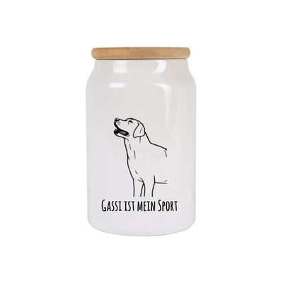 Leckerlidose mit Labrador Retriever-Motiv, Handgezeichnet, Motiv 4