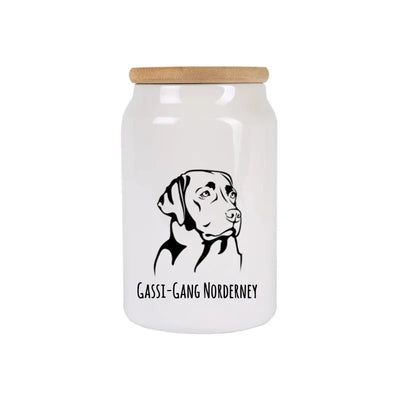 Leckerlidose mit Labrador Retriever-Motiv, Handgezeichnet, Motiv 1