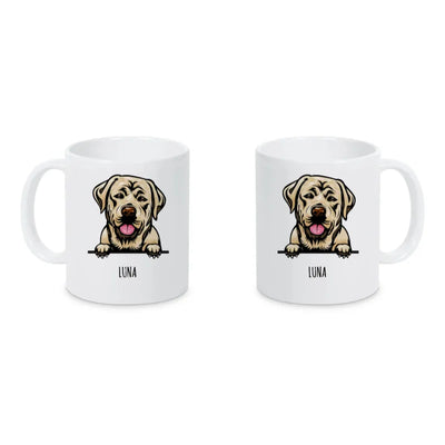 Keramiktasse mit Labrador Retriever-Motiv, Stilporträt, Motiv 1