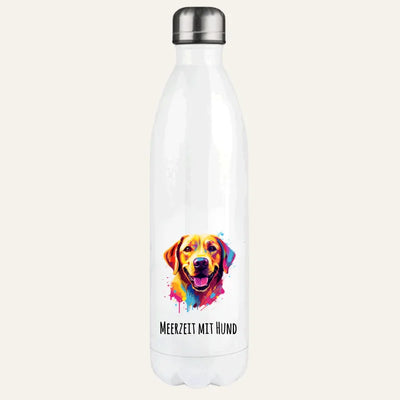 Thermosflasche mit Labrador Retriever-Motiv, Pop Art