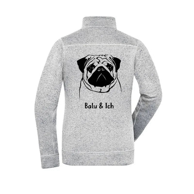 Fleecejacke mit Mops-Motiv, Motiv 1