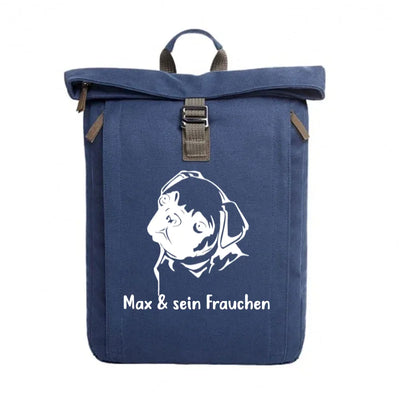 Rolltop-Rucksack mit Mops-Motiv, Motiv 2