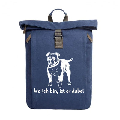 Rolltop-Rucksack mit Old English Bulldog-Motiv, Motiv 2