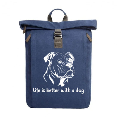 Rolltop-Rucksack mit Old English Bulldog-Motiv, Motiv 1