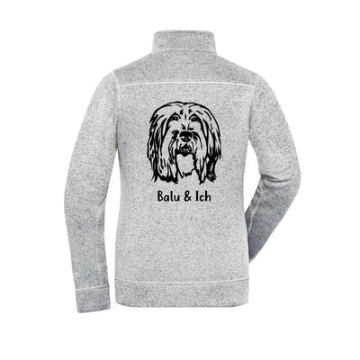 Fleecejacke mit Polski Owczarek Nizinny-Motiv