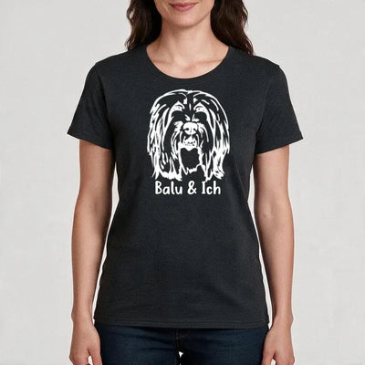Premium T-Shirt mit Polski Owczarek Nizinny-Motiv