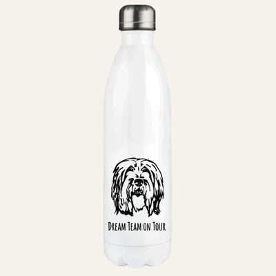 Thermosflasche mit Polski Owczarek Nizinny-Motiv