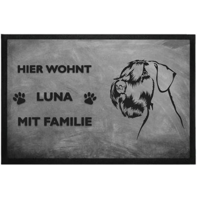 Fußmatte „Hier wohnt“ mit Riesenschnauzer-Motiv, Motiv 2