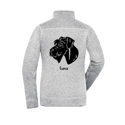 Fleecejacke mit Riesenschnauzer-Motiv, Motiv 1
