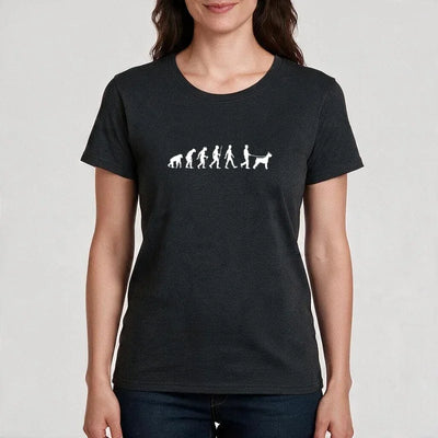 T-Shirt Evolution mit Riesenschnauzer-Motiv