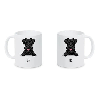 Keramiktasse mit Riesenschnauzer-Motiv