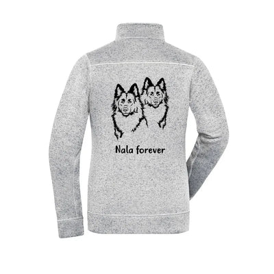 Fleecejacke mit Schäferhund-Motiv, Altdeutscher zwei Köpfe