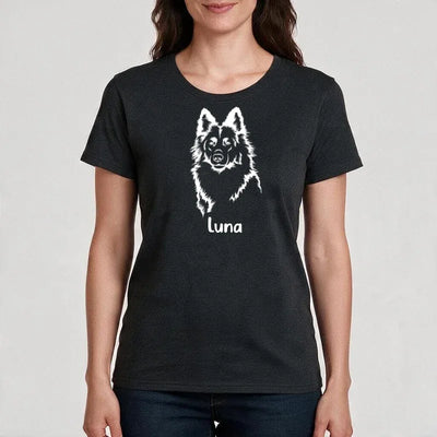Premium T-Shirt mit Schäferhund-Motiv, Altdeutscher