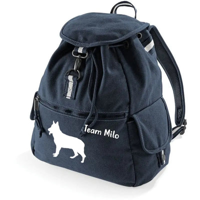 Canvas-Rucksack mit Schäferhund-Motiv, Motiv 1