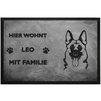 Fußmatte „Hier wohnt“ mit Schäferhund-Motiv, Motiv 5