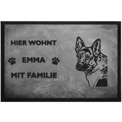 Fußmatte „Hier wohnt“ mit Schäferhund-Motiv, Motiv 7