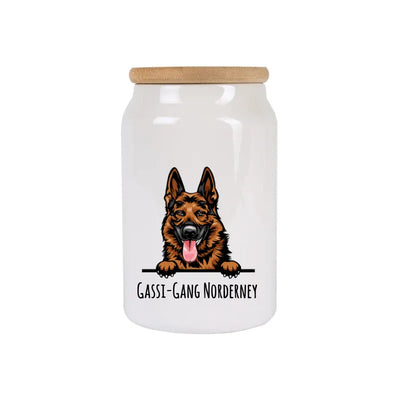 Leckerlidose mit Schäferhund-Motiv, Stilporträt, Motiv 2