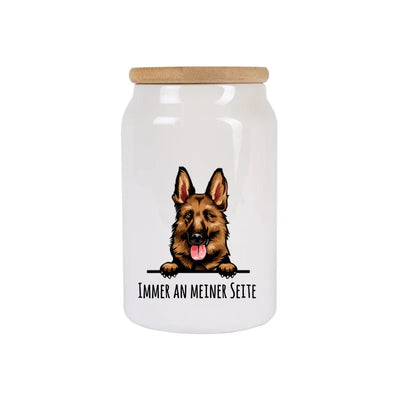 Leckerlidose mit Schäferhund-Motiv, Stilporträt, Motiv 1