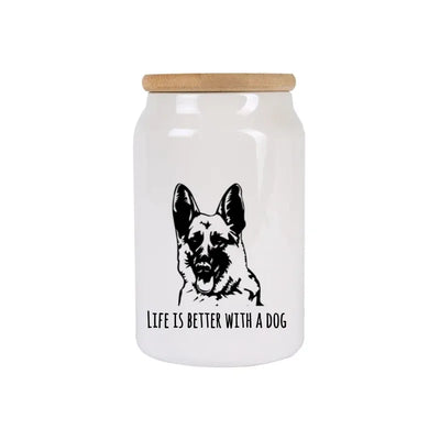 Leckerlidose mit Schäferhund-Motiv, Handgezeichnet, Motiv 2