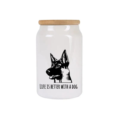 Leckerlidose mit Schäferhund-Motiv, Handgezeichnet, Motiv 4