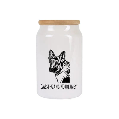 Leckerlidose mit Schäferhund-Motiv, Handgezeichnet, Motiv 7