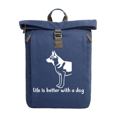 Rolltop-Rucksack mit Schäferhund-Motiv, Motiv 8