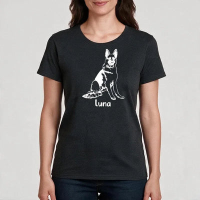 Premium T-Shirt mit Schäferhund-Motiv, Motiv 3