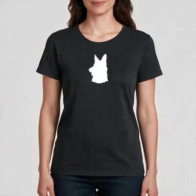 T-Shirt Silhouette mit Schäferhund-Motiv, Motiv 2