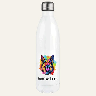 Thermosflasche mit Schäferhund-Motiv, Pop Art