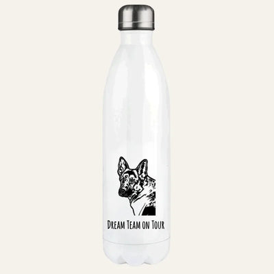 Thermosflasche mit Schäferhund-Motiv, Handgezeichnet, Motiv 7