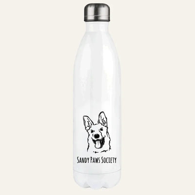 Thermosflasche mit Schäferhund-Motiv, Handgezeichnet, Motiv 1