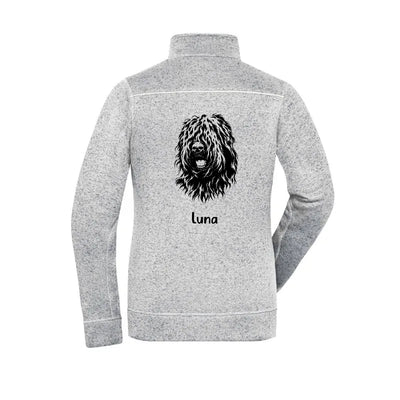 Fleecejacke mit Schwarzer Russischer Terrier-Motiv