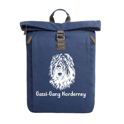 Rolltop-Rucksack mit Schwarzer Russischer Terrier-Motiv