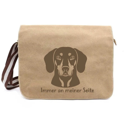 Messenger Bag mit Schwarzwildbracke-Motiv