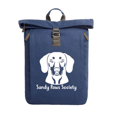 Rolltop-Rucksack mit Schwarzwildbracke-Motiv