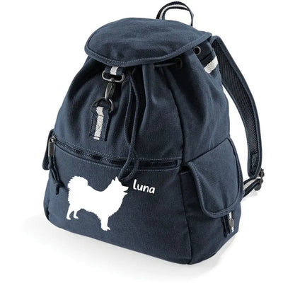 Canvas-Rucksack mit Spitz-Motiv, Kleinspitz