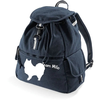 Canvas-Rucksack mit Spitz-Motiv