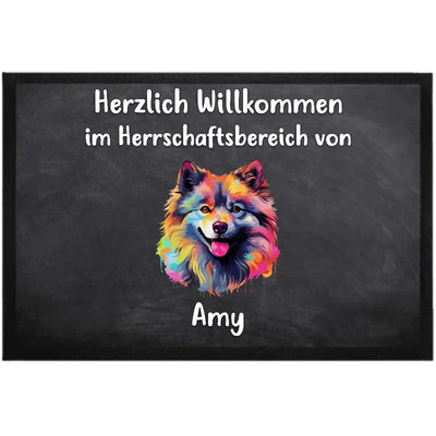 Fußmatte Herrschaftsbereich mit Spitz-Motiv, Wolfsspitz