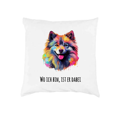 Kissen mit Spitz-Motiv, Wolfsspitz