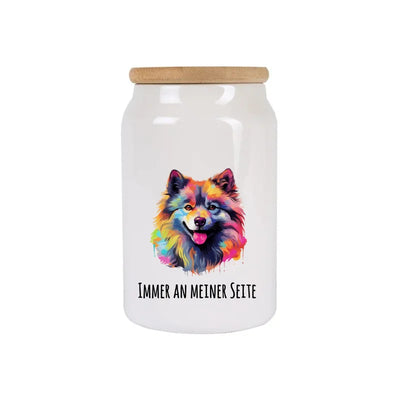 Leckerlidose mit Spitz-Motiv, Pop Art, Wolfsspitz
