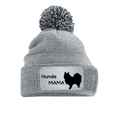 Bommelmütze Hunde-Mama/-Papa mit Spitz-Motiv