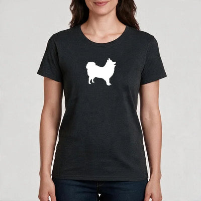 T-Shirt Silhouette mit Spitz-Motiv, Kleinspitz