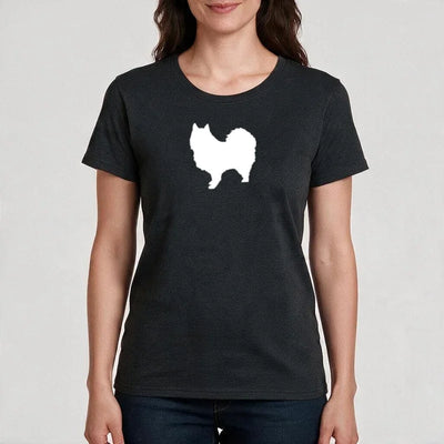 T-Shirt Silhouette mit Spitz-Motiv