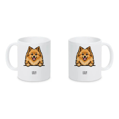 Keramiktasse mit Spitz-Motiv