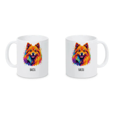 Keramiktasse mit Spitz-Motiv